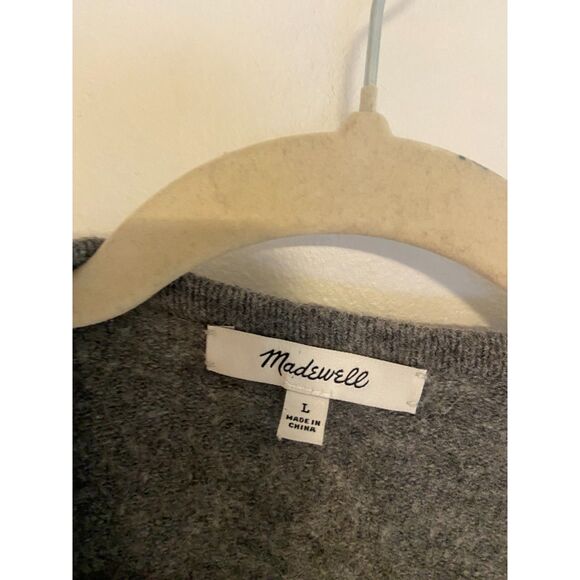 Madewell Cozy Walker Cardigan Alpaca Wool Merino Wool Blend Cardigan LARGE - Picture 2 of 6